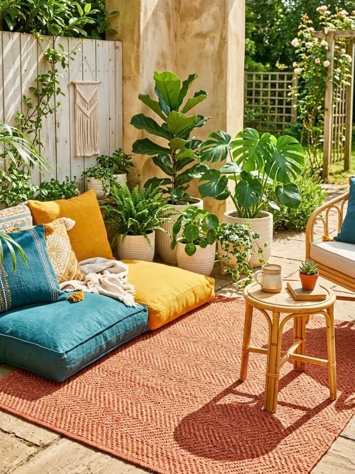 outdoor rug and cushion zone for budget friendly comfort