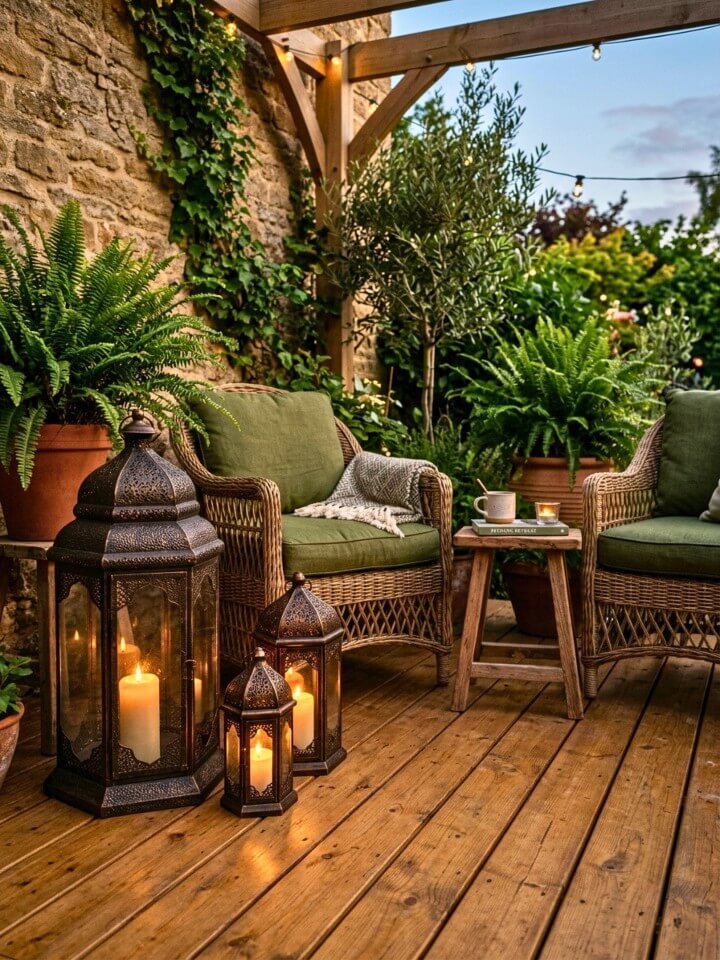 oversized lanterns for patio corners
