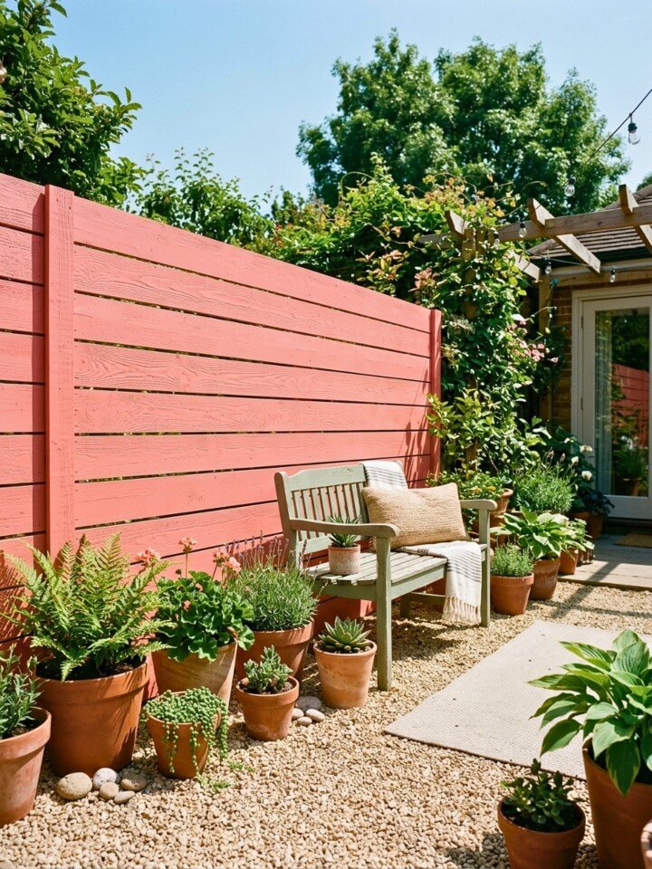 painted fence accent to add color and style
