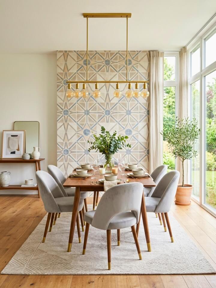 patterned tiles for a stylish feature wall