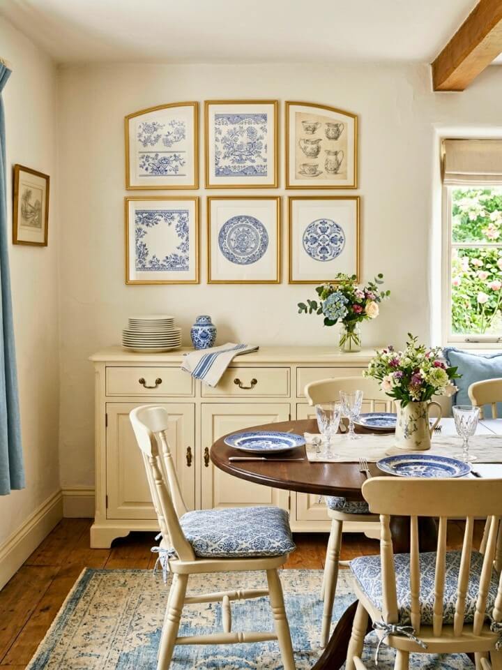plate inspired wall art for a classic look