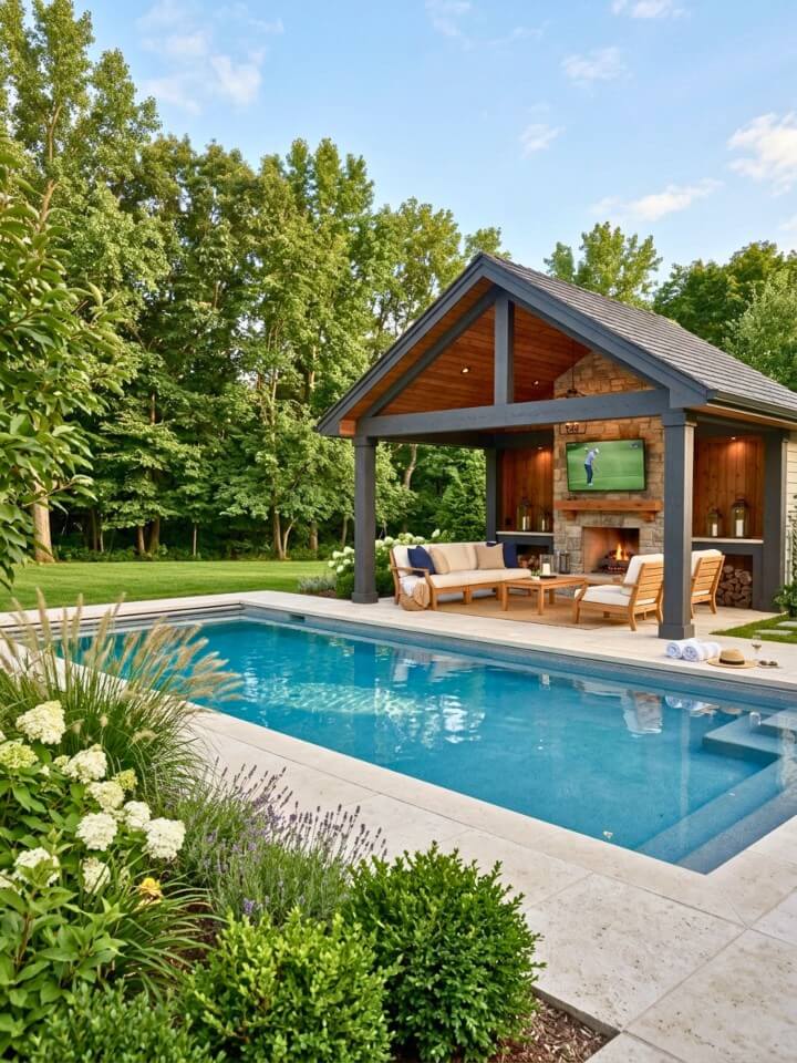 poolside cabana for relaxed outdoor living