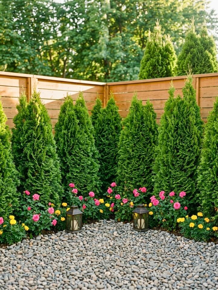 privacy shrubs for backyard corners