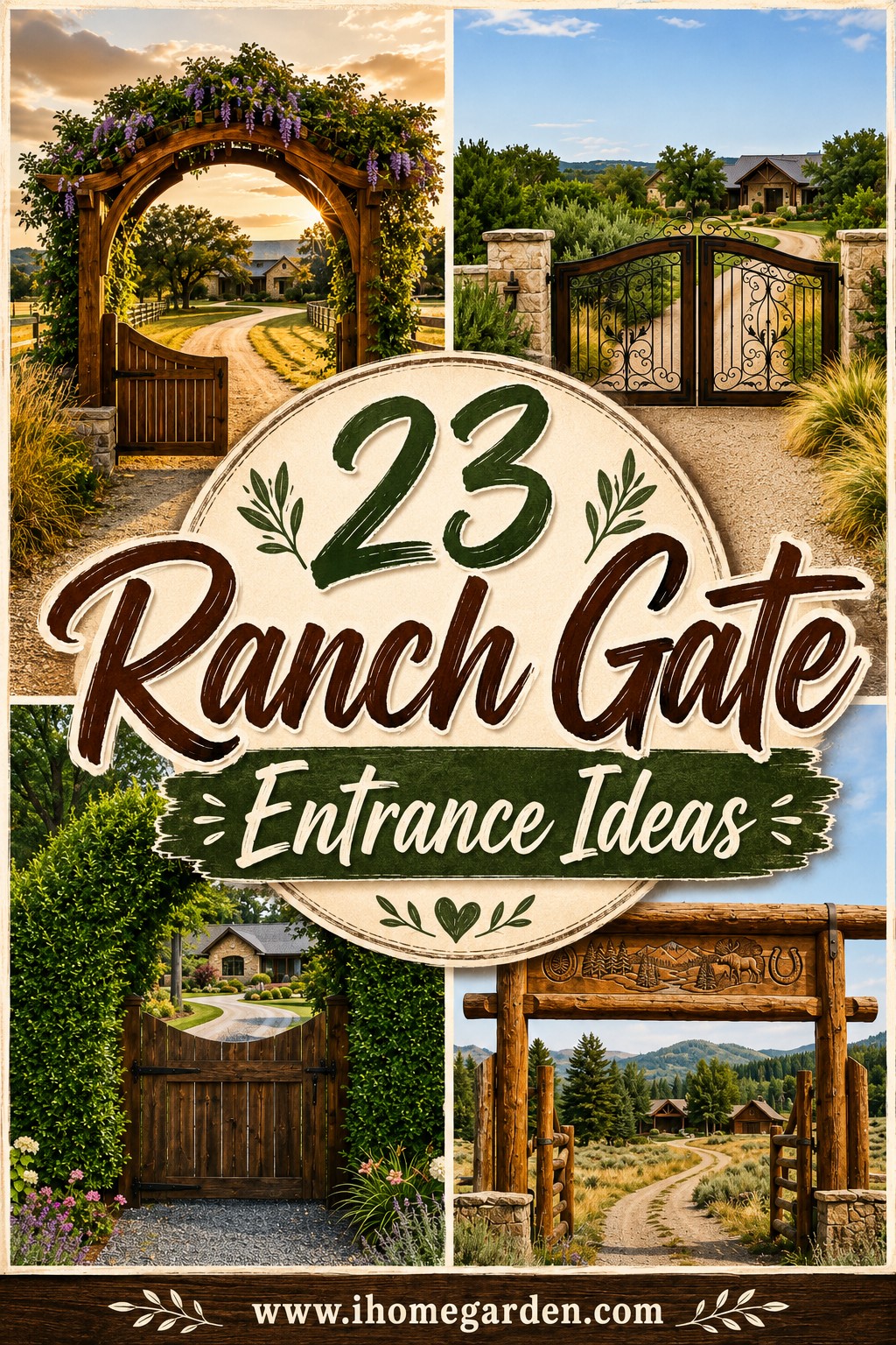 ranch gate entrance design ideas