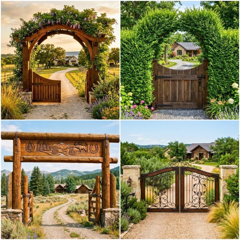 ranch gate entrance ideas