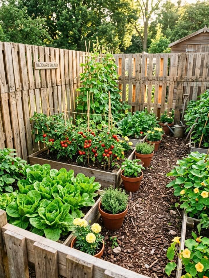 reclaimed pallet garden fence ideas