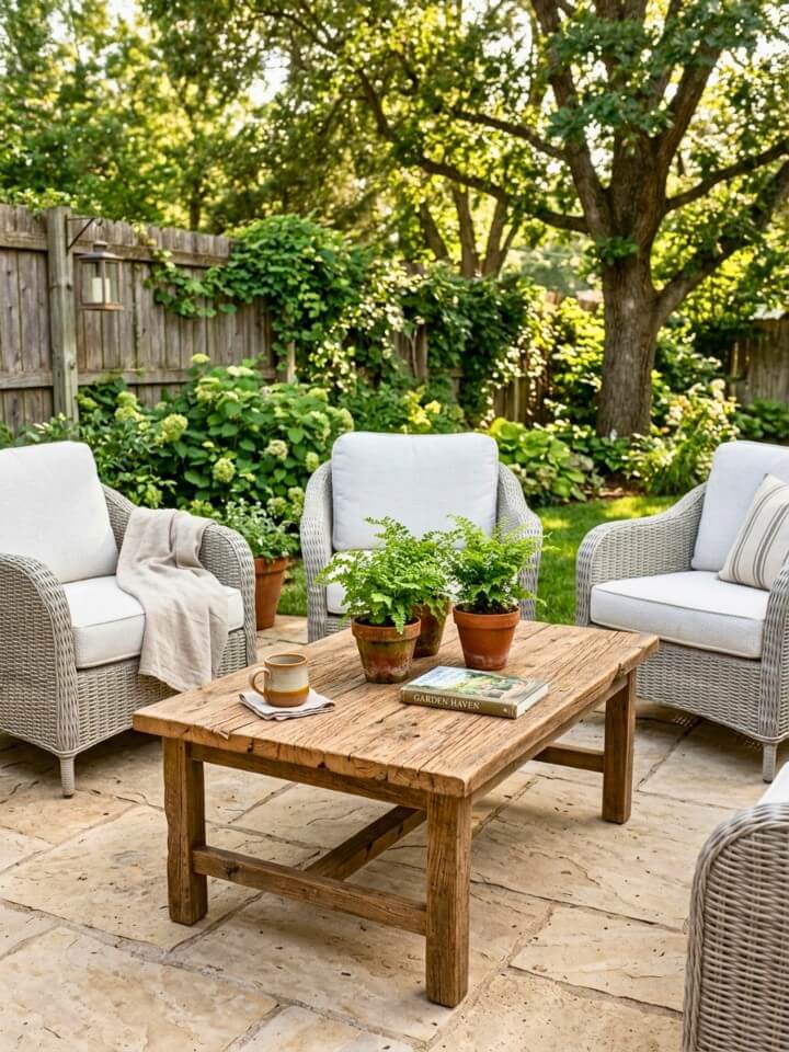 reclaimed wood coffee table for diy patios