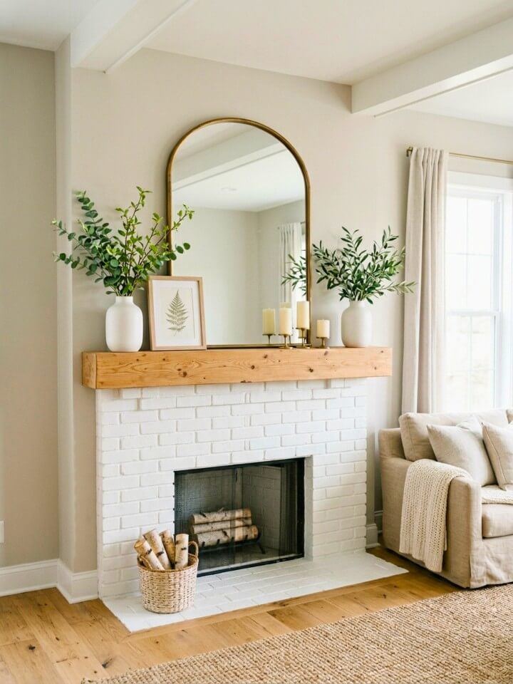 refresh your mantel with simple spring home décor