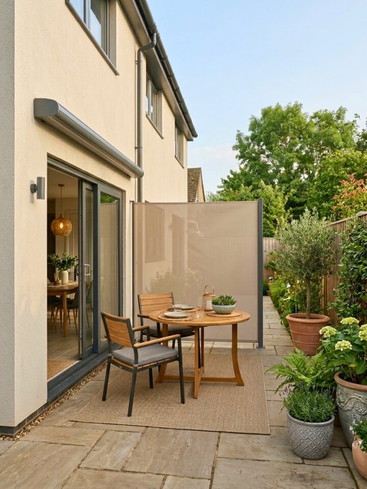 retractable side awning privacy screen