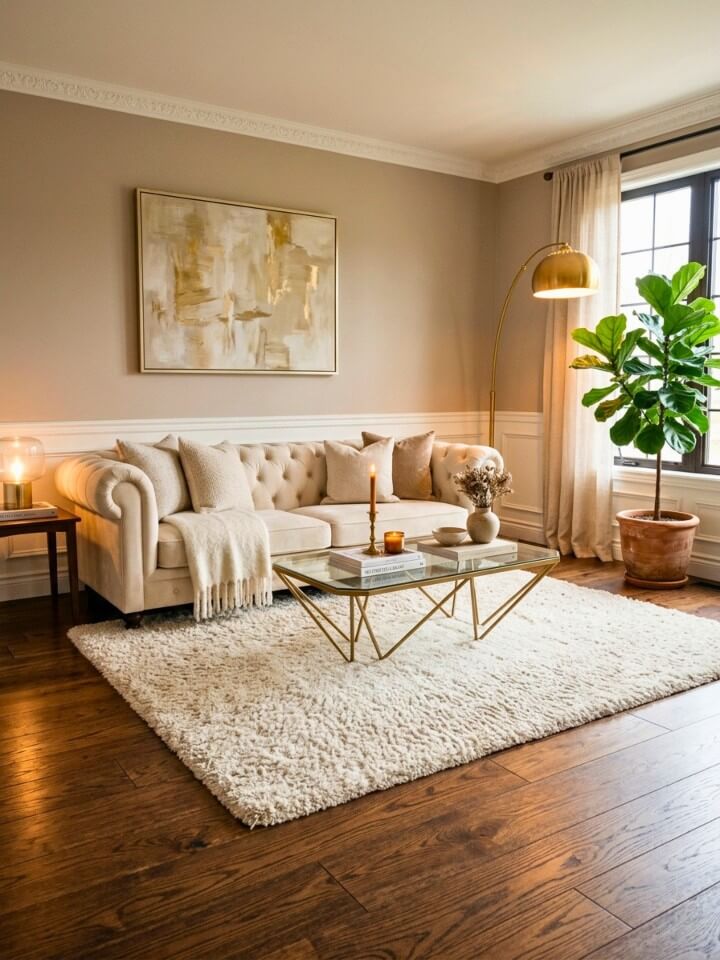 rich elegance with dark brown hardwood