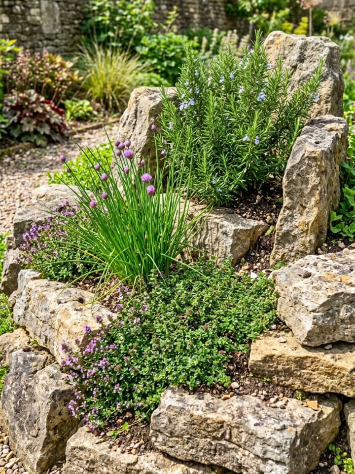 rock crevice herb garden design