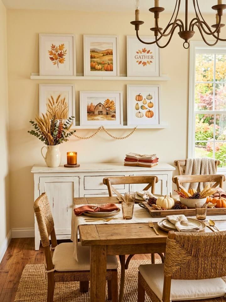 seasonal gallery wall you can refresh