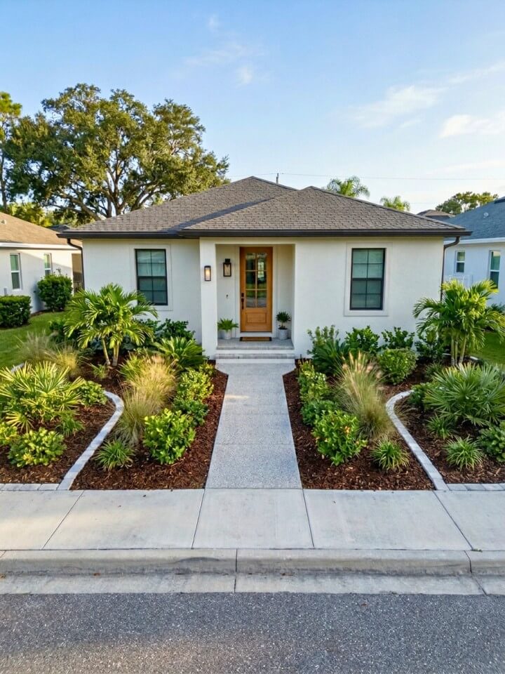 simple low maintenance front yard plan