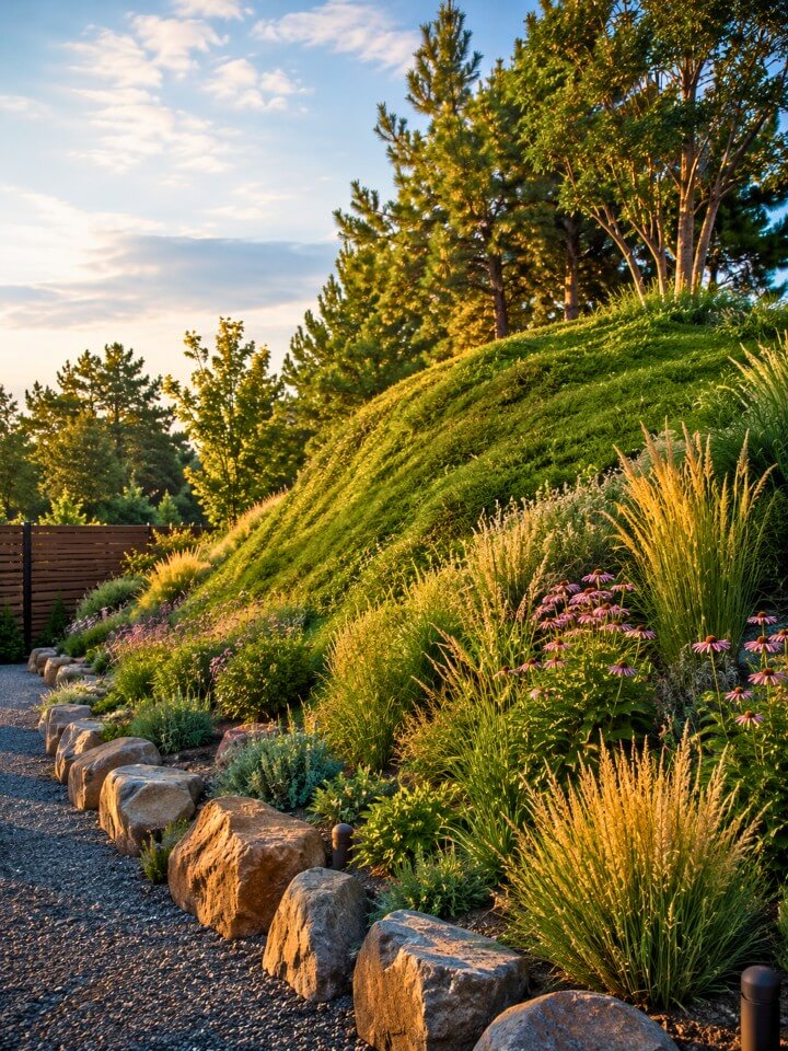 soil berm for visual screening