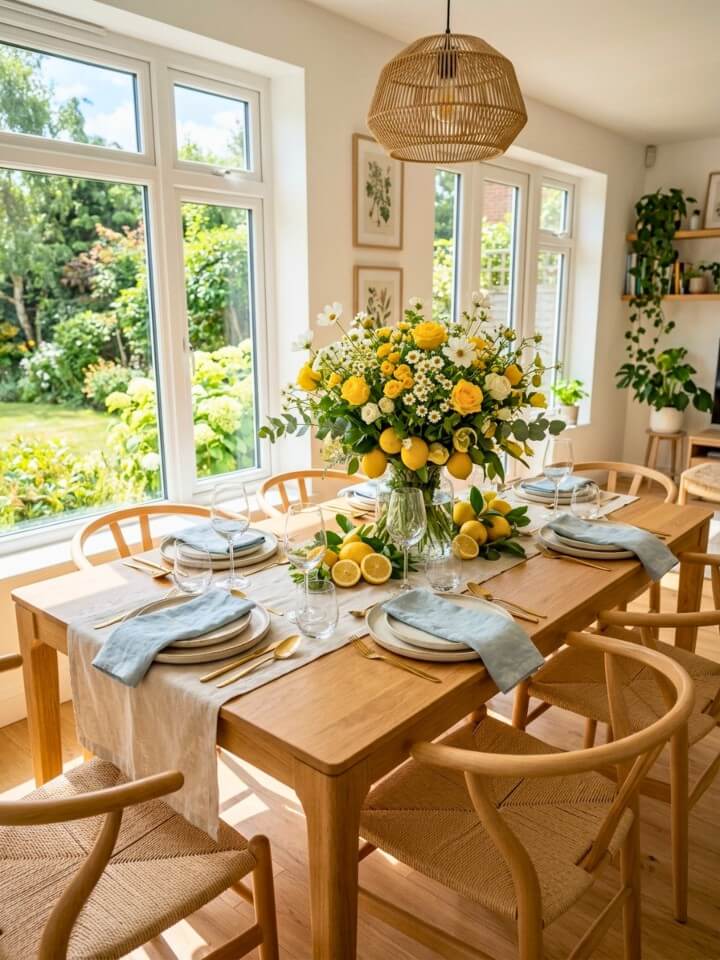 summer dining table centerpiece ideas for a cheerful home