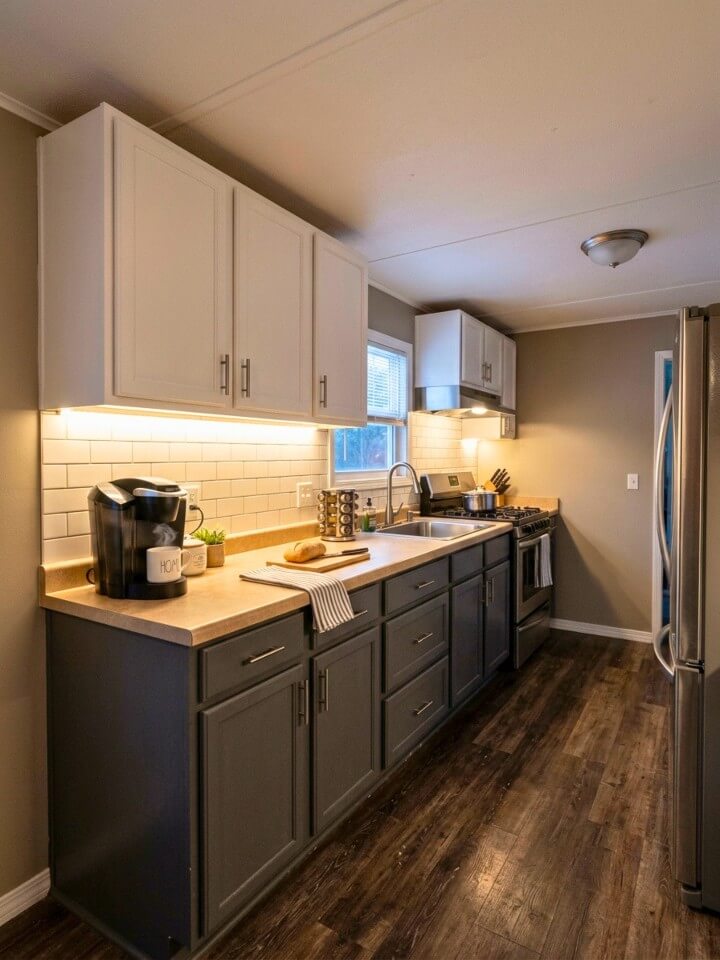 under cabinet lighting for trailer kitchen