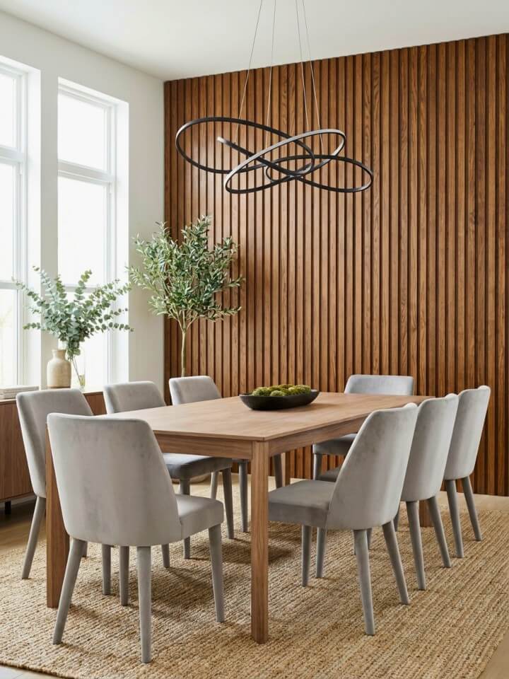 vertical slat wall for modern architectural flair