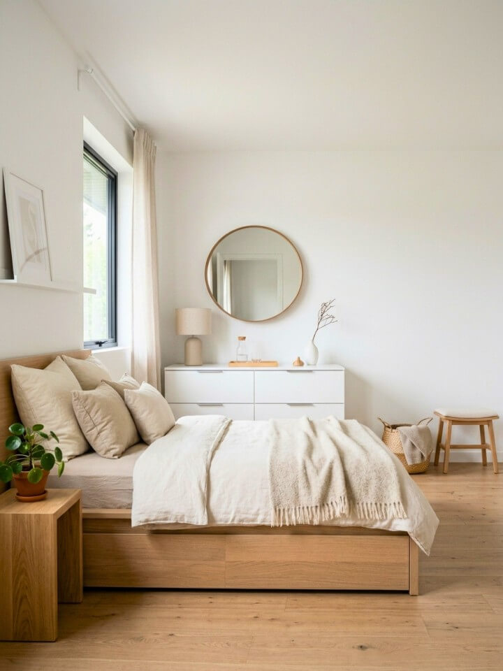 white minimalist dresser for clean storage