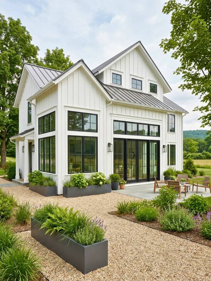 window framing board and batten for large glass walls