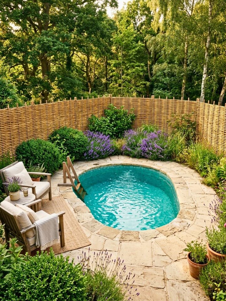 woven willow fence for rustic and cozy spaces