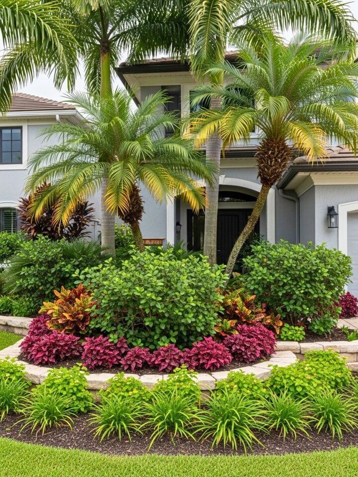 Layered Tropical Planting with Palms