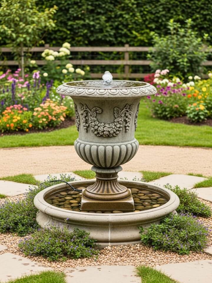 antique urn garden fountain