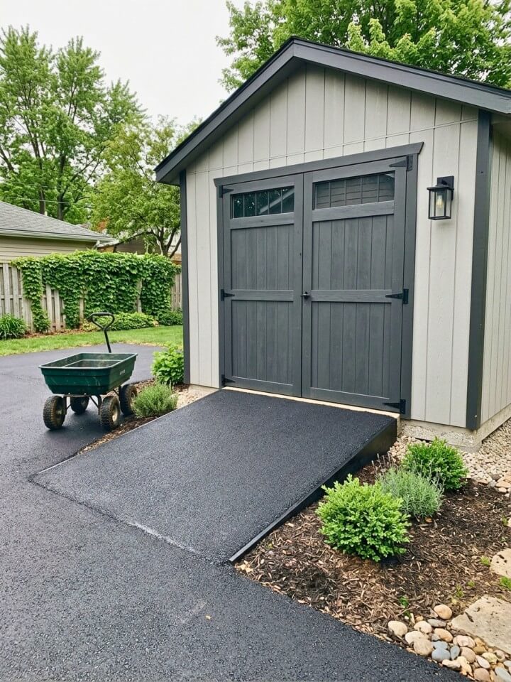 asphalt drive up entry