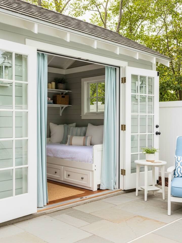 backyard guest nook beside the pool