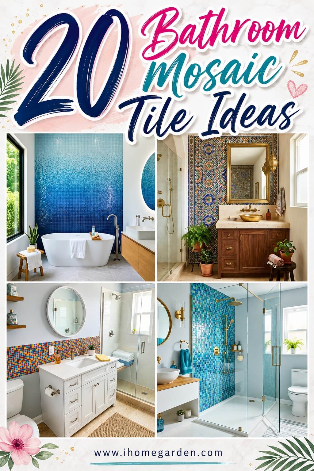 bathroom mosaic tile ideas and designs