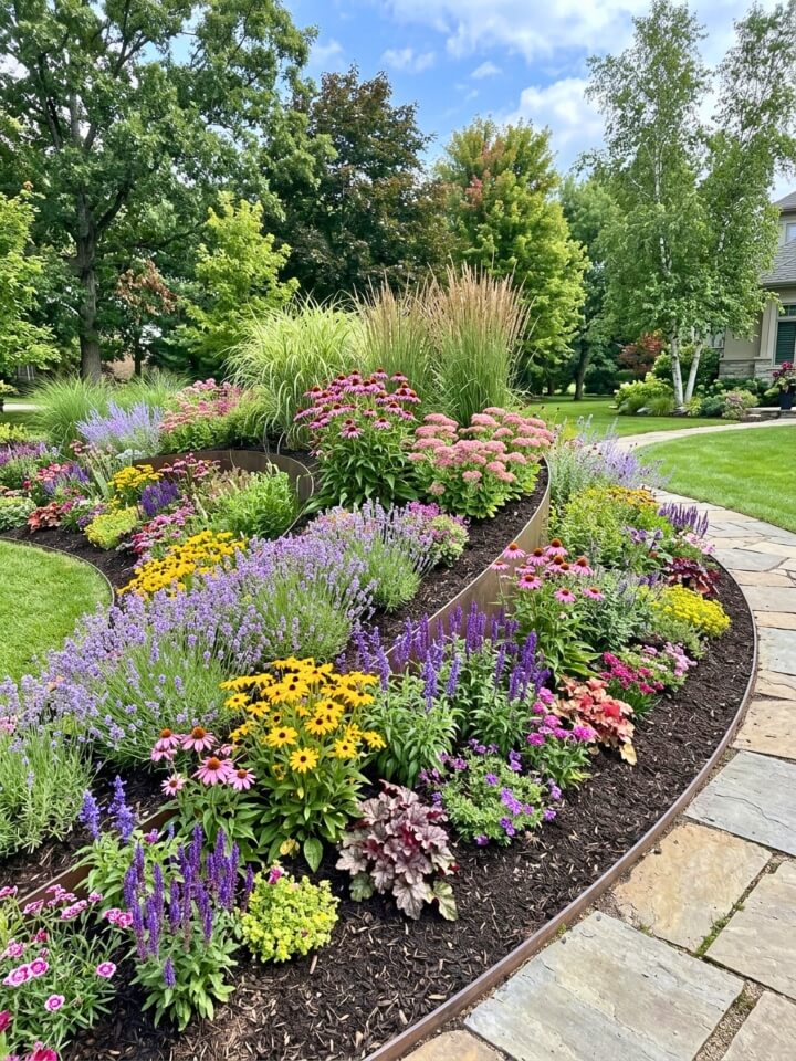 berm garden raised land shaping landscape