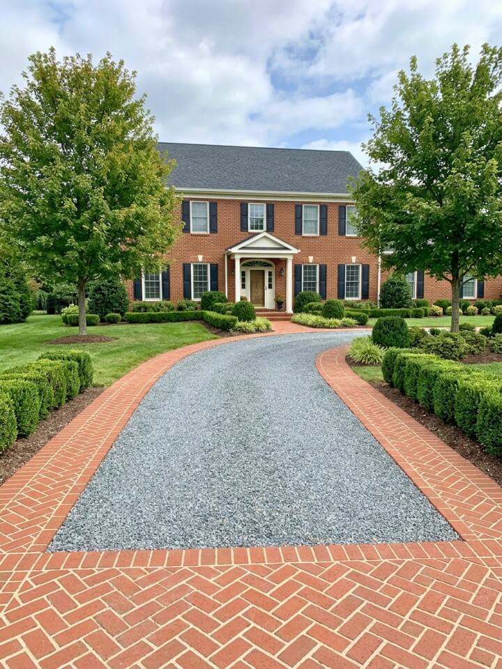 brick edged gravel driveway