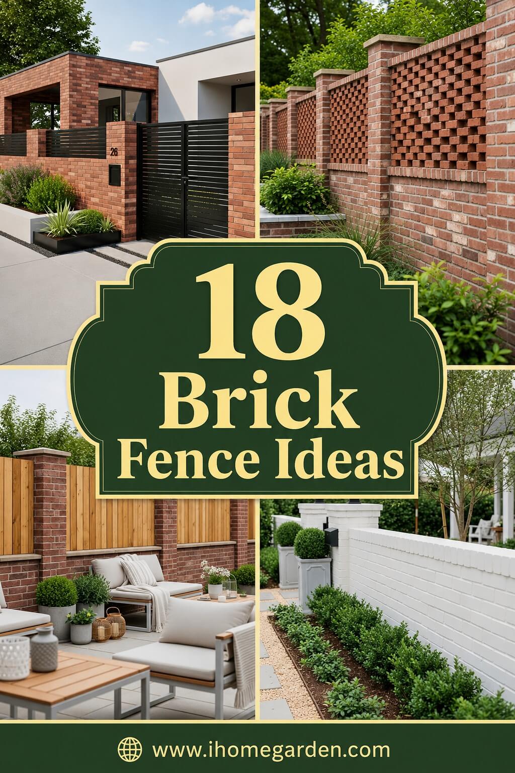 brick fence ideas