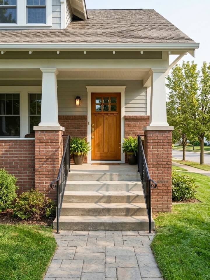 brick veneer porch siding ideas