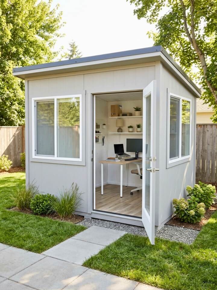 budget prefab backyard office shed