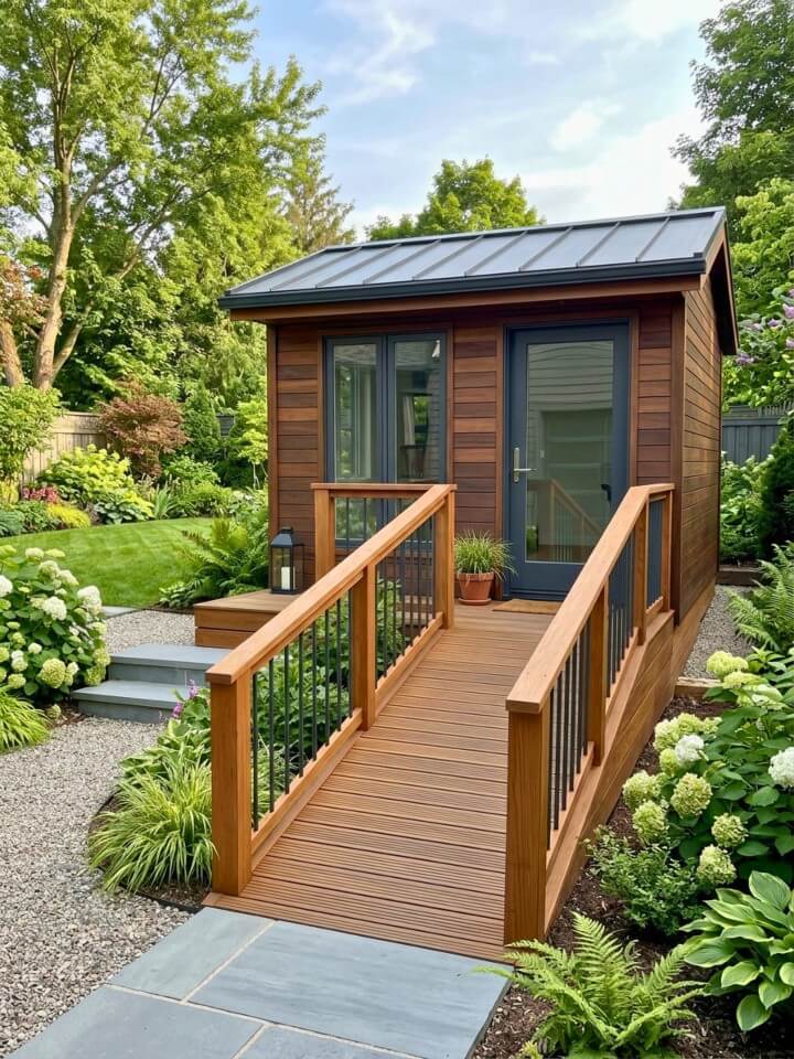 built in shed ramp design