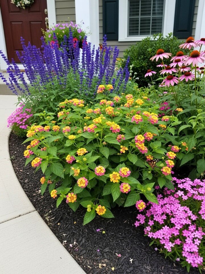 butterfly friendly lantana bed idea