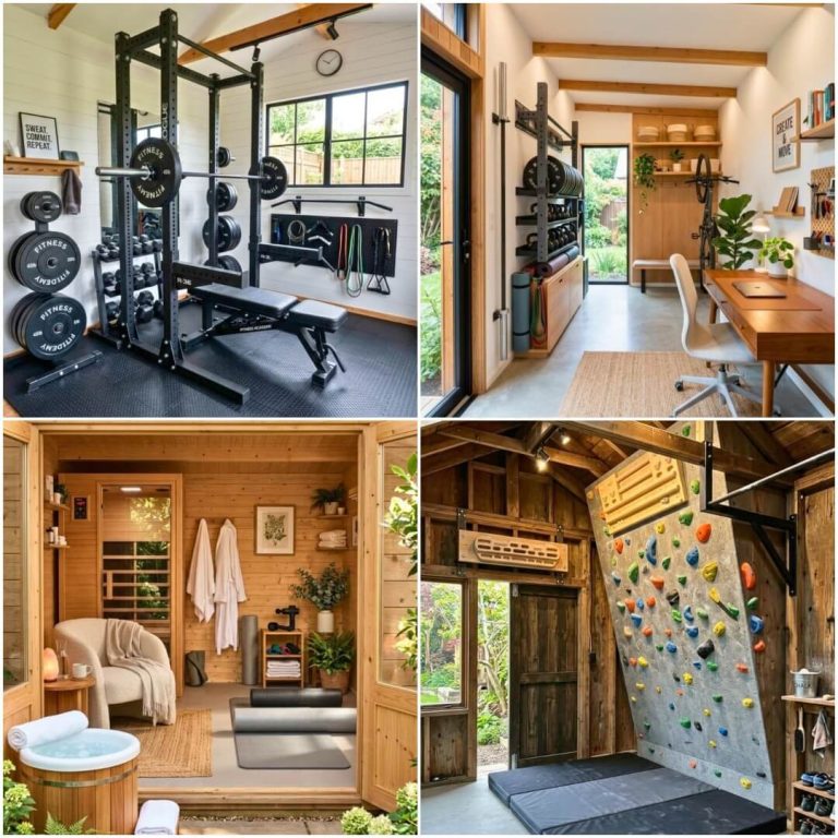 clever shed gym ideas