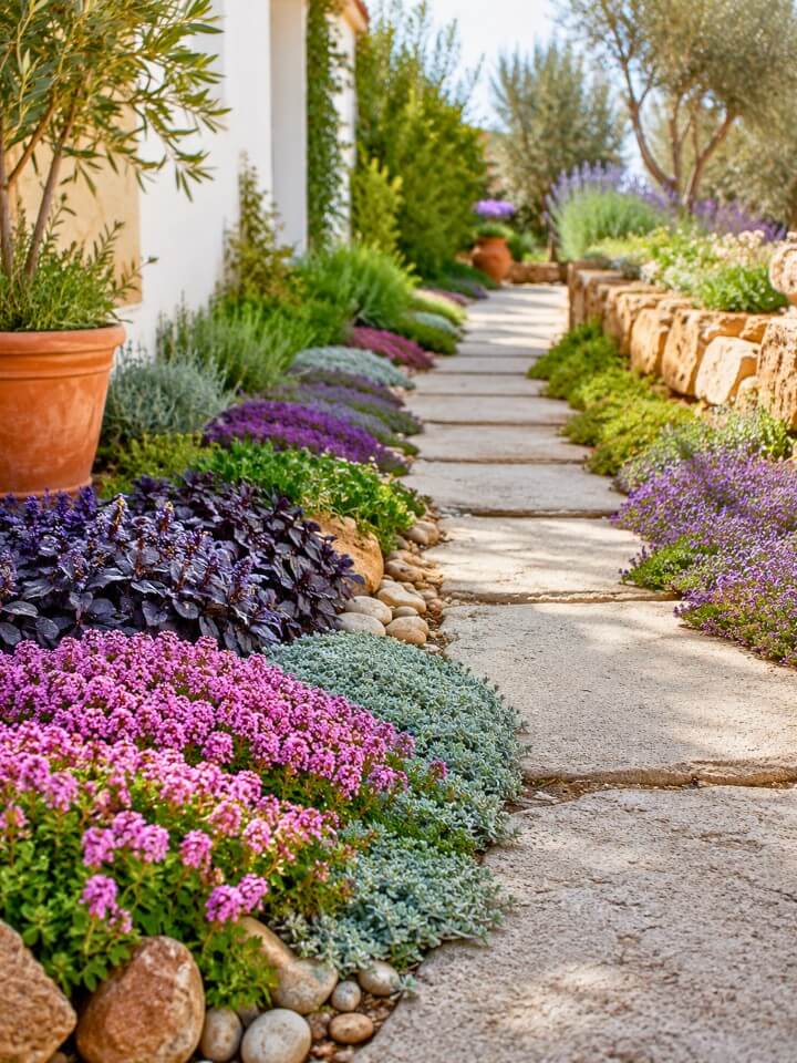 colorful groundcover to edge your sidewalk
