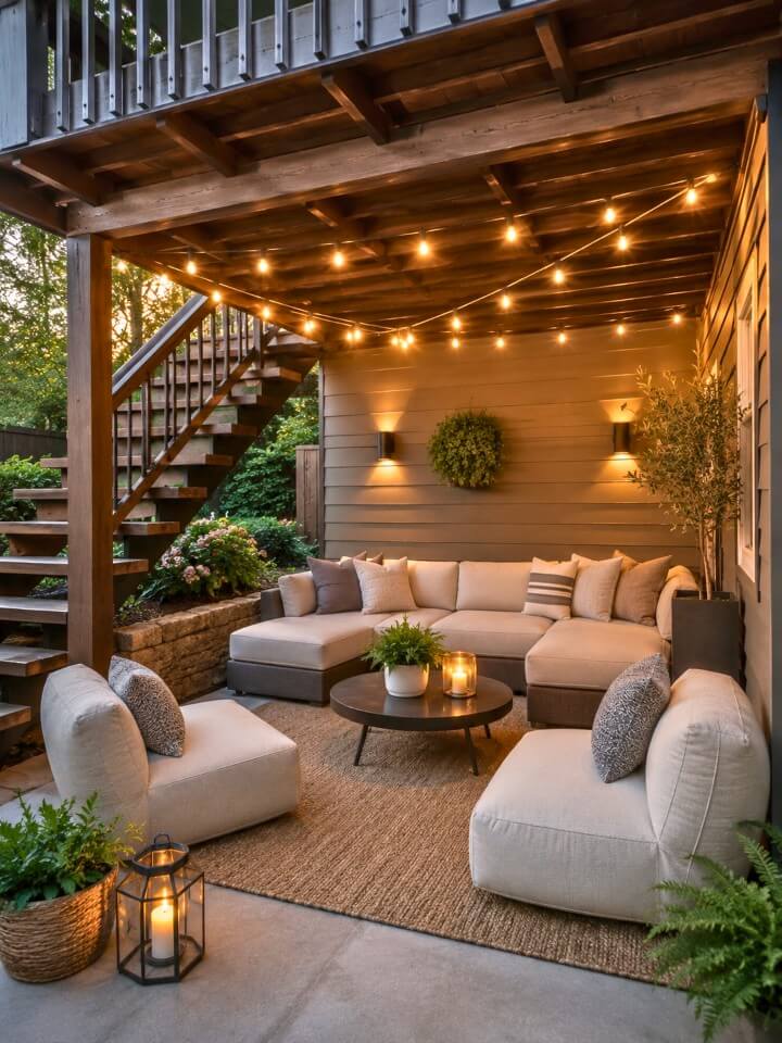 compact under deck patio lounge