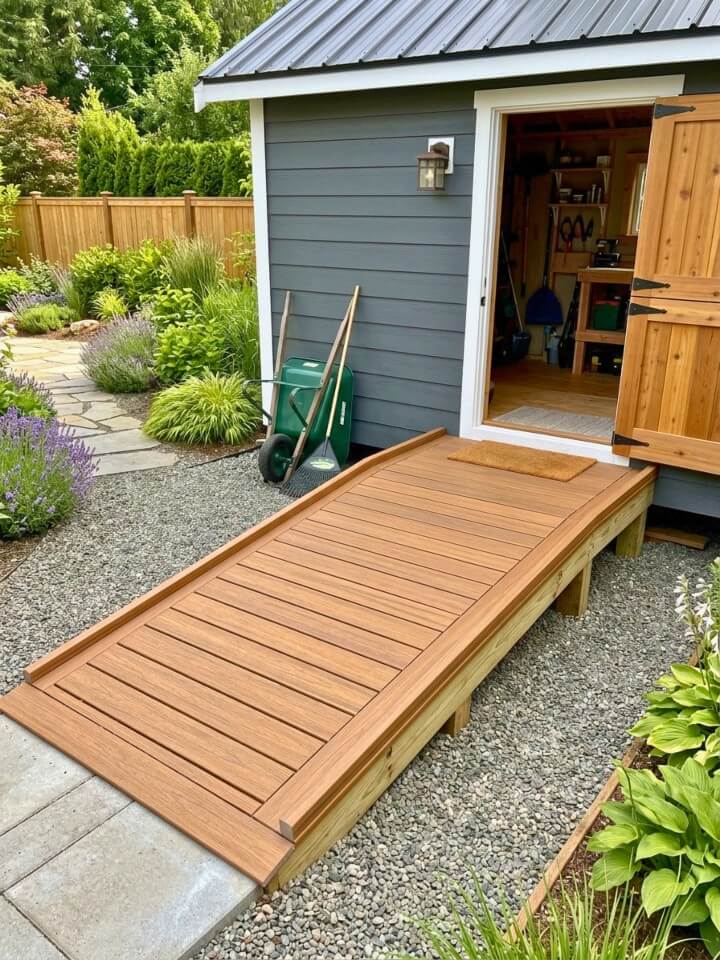 composite deck board ramp