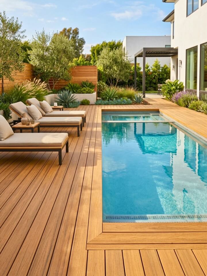 composite or wood deck surround