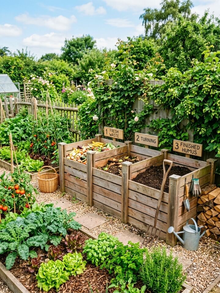 compost corner garden setup ideas