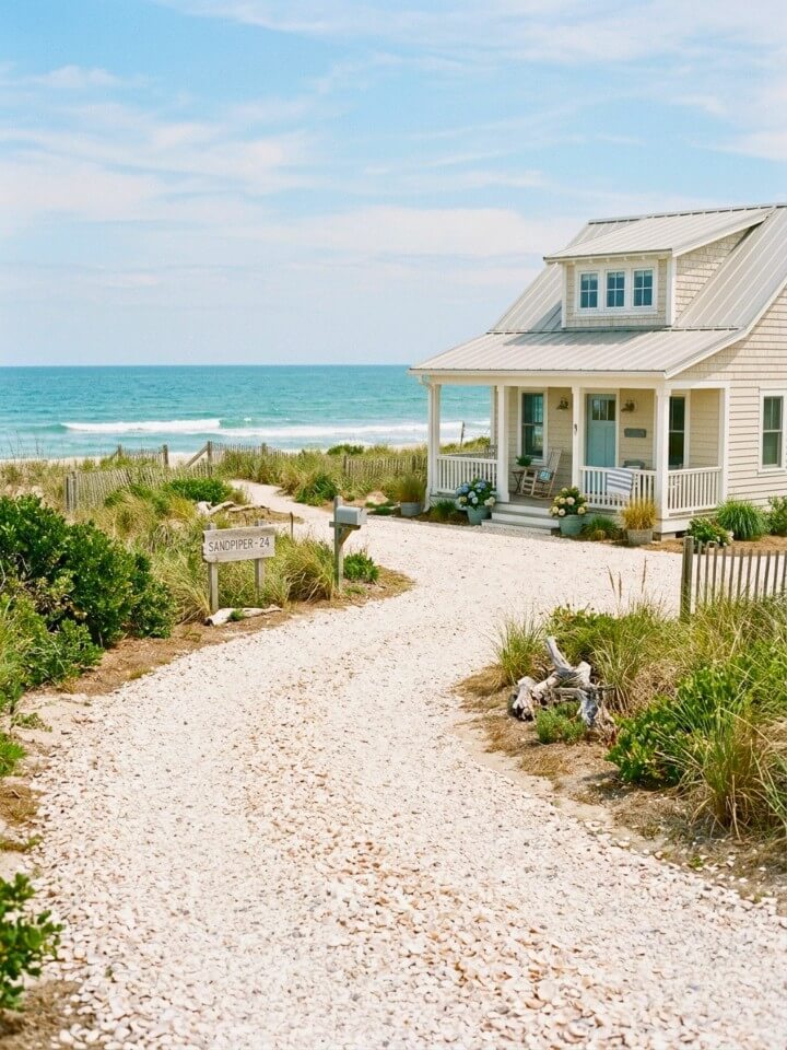 crushed seashell driveway ideas
