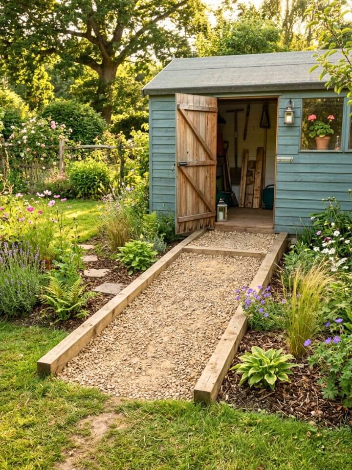 crushed stone access slope
