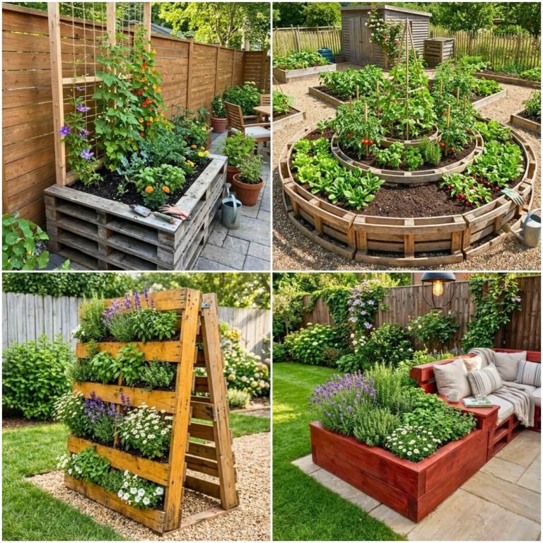 easy pallet raised garden bed ideas