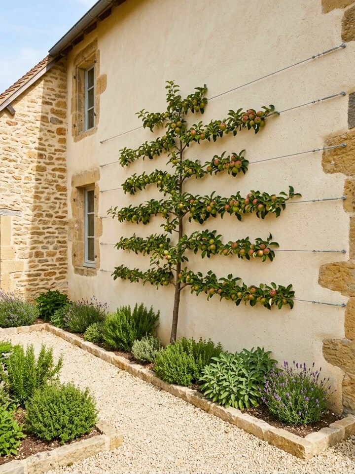 european espaliered fruit trees