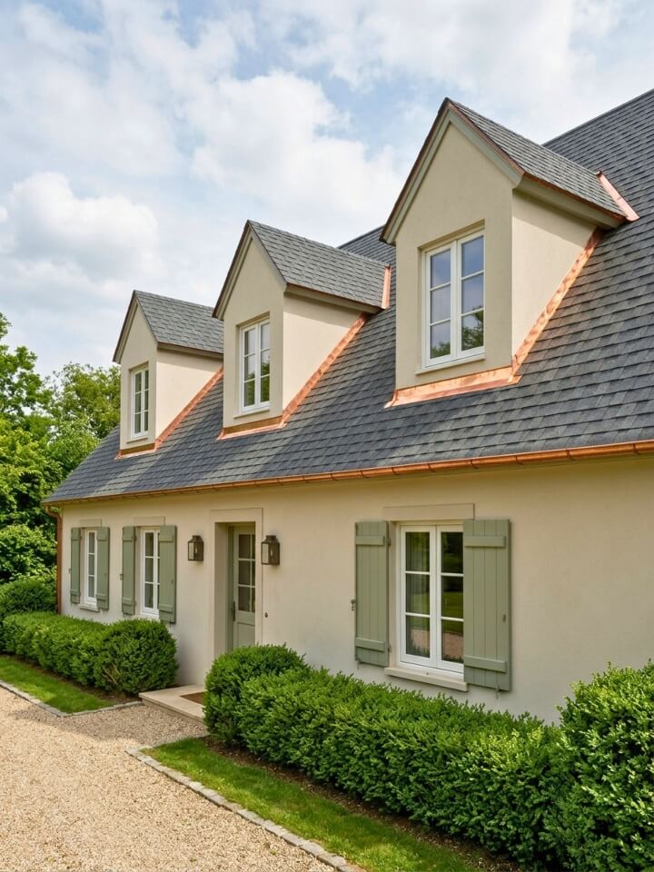 european farmhouse dormer windows