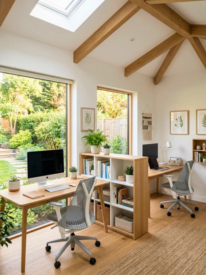 family shared garden work room layout