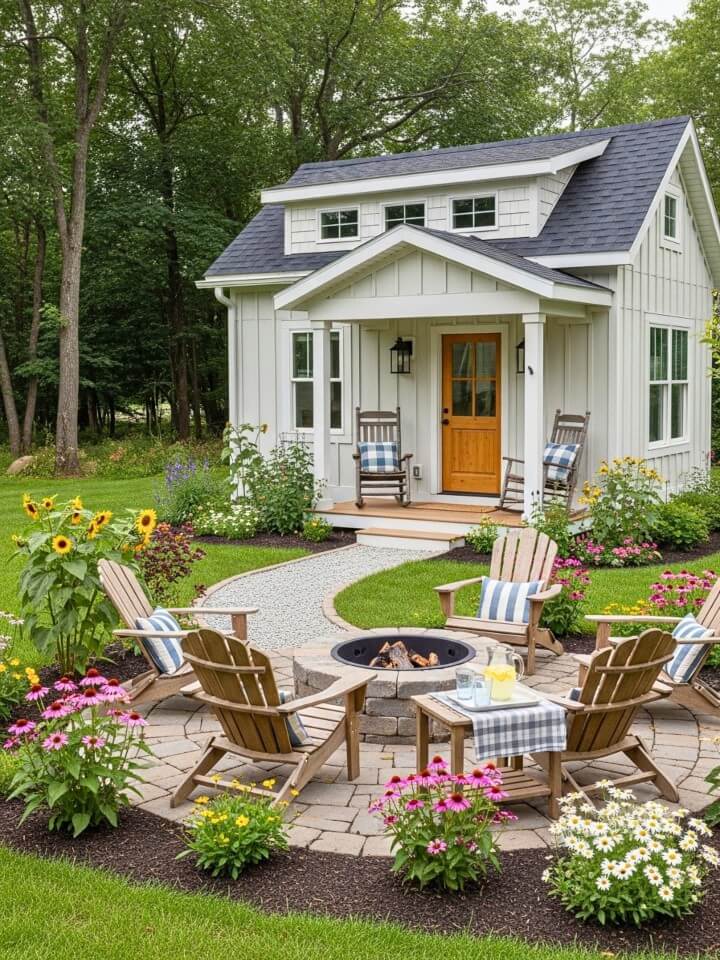 farmhouse guest house next to the patio