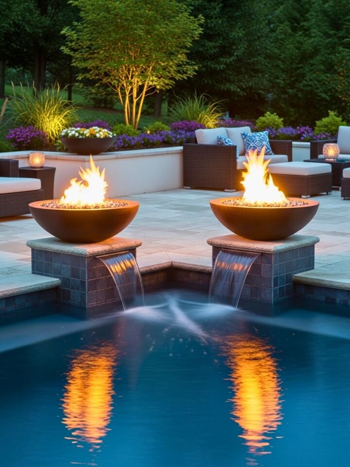 fire and water bowl feature